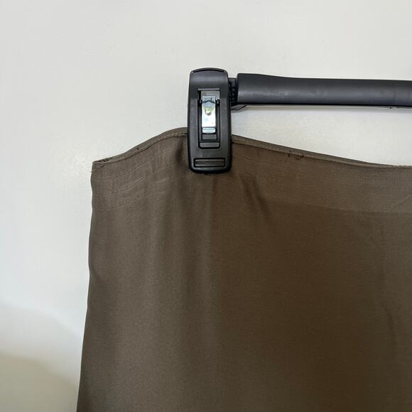 Dusan Women's Matching Set M/L Taupe Brown Silk Tank Wide Leg Pants Minimalist - Picture 3 of 16